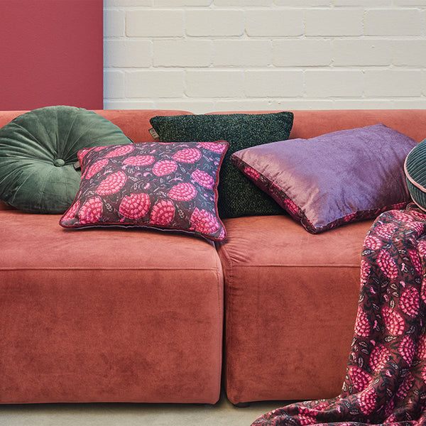 Jits Green Square Filled Cushion 45Cm X Cushion Covers