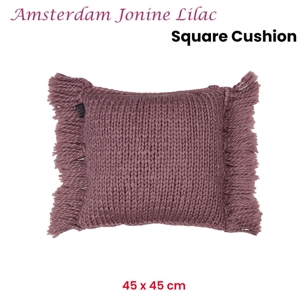 Jonine Lilac Square Filled Cushion 45Cm X Cushion Covers