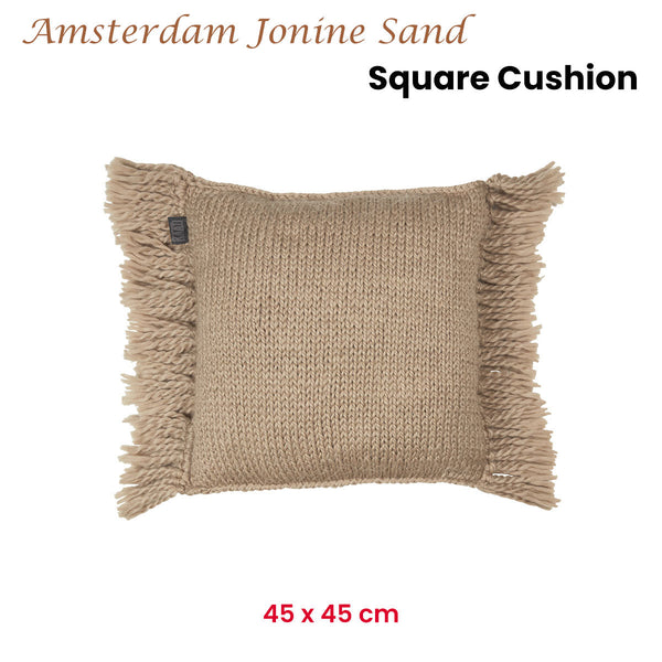 Jonine Sand Square Filled Cushion 45Cm X Cushion Covers