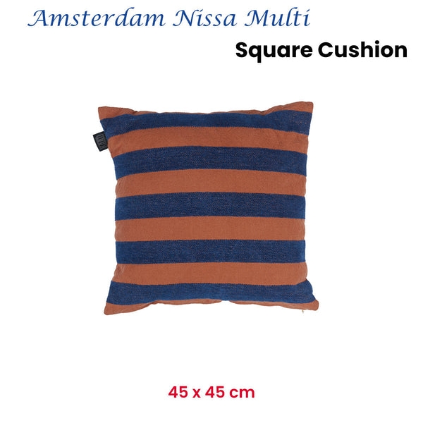Nissa Multi Stripe Square Filled Cushion 45Cm X Cushion Covers
