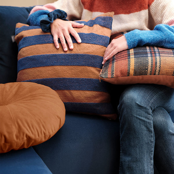 Nissa Multi Stripe Square Filled Cushion 45Cm X Cushion Covers