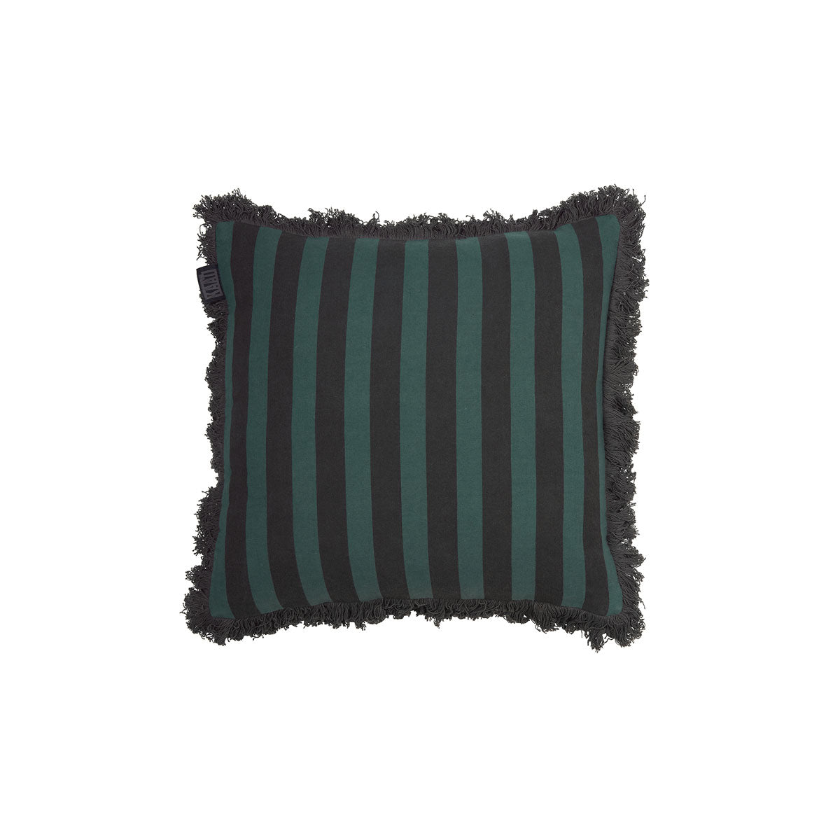 Kaat Amsterdam Viggo Green Stripe Square Filled Cushion 45Cm X Cushion Covers