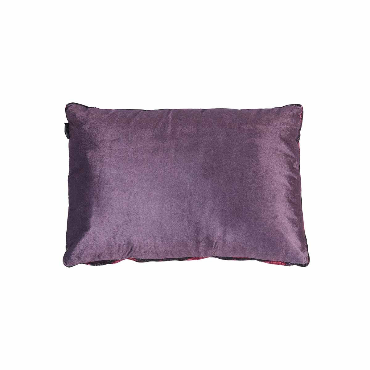 Kaat Amsterdam Boline Aubergine Velvet Oblong Filled Cushion 40Cm X 60Cm Cushions & Decorative Pillows