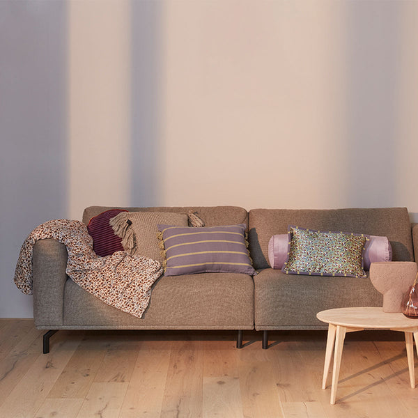 Kaat Amsterdam Jelke Mauve Stripes Oblong Filled Cushion 40Cm X 60Cm Cushions & Decorative Pillows