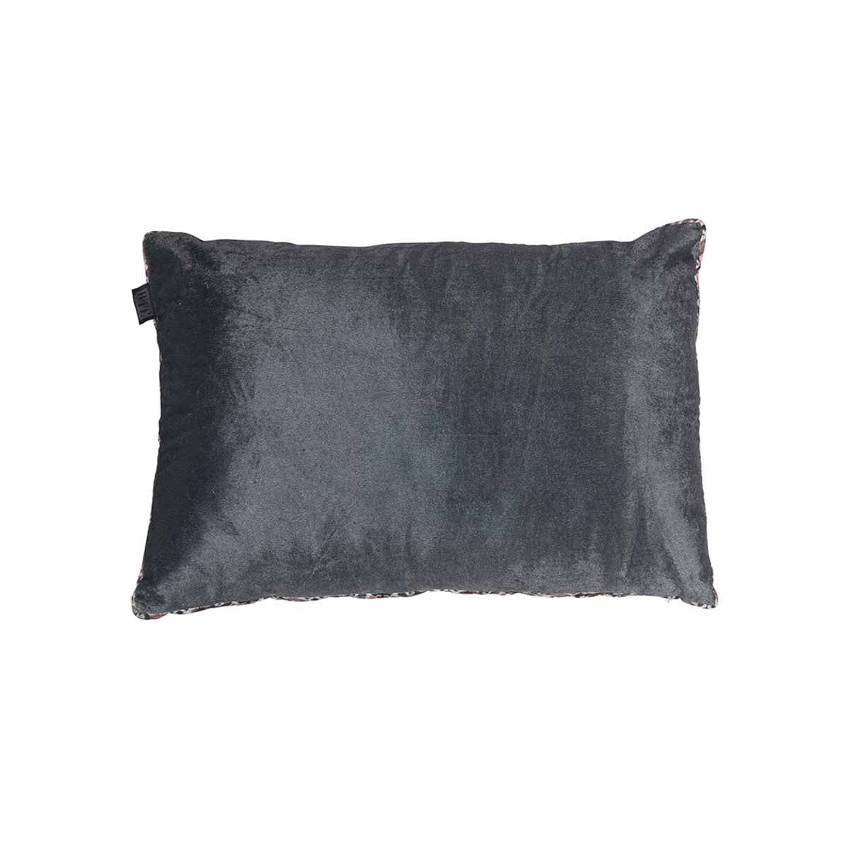Kaat Amsterdam Julan Anthracite Velvet Oblong Filled Cushion 40Cm X 60Cm Cushions & Decorative Pillows