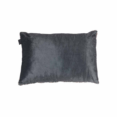 Kaat Amsterdam Julan Anthracite Velvet Oblong Filled Cushion 40Cm X 60Cm Cushions & Decorative Pillows