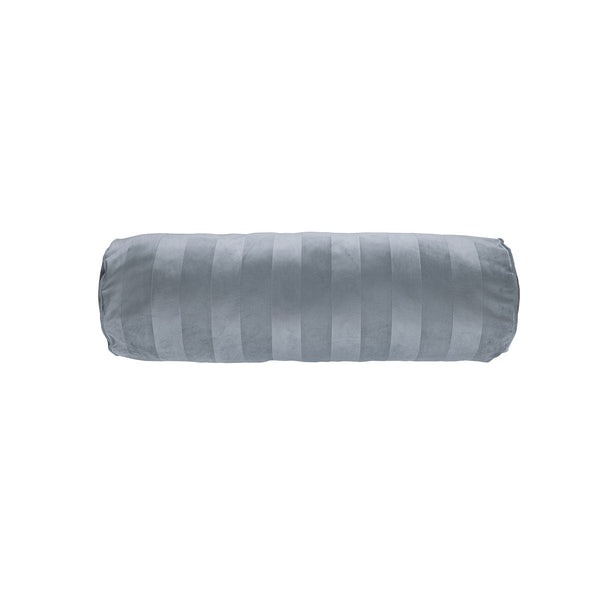 Softy Stripe Blue Grey Oblong Neckroll Filled Cushion 22Cm X 70Cm Cushion Covers