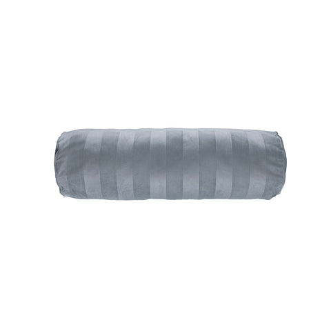 Softy Stripe Blue Grey Oblong Neckroll Filled Cushion 22Cm X 70Cm Cushion Covers