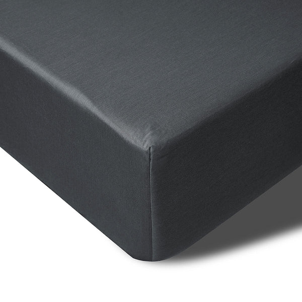 Accessorize Charcoal Bamboo Cotton Fitted Sheet 50Cm Wall Queen Sheets