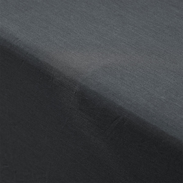 Accessorize Charcoal Bamboo Cotton Fitted Sheet 50Cm Wall Queen Sheets