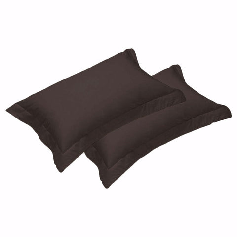 Pillow Cases Assorted Brands 500Tc Pair Of Egyptian Cotton Tailored Pillowcases Chocolate