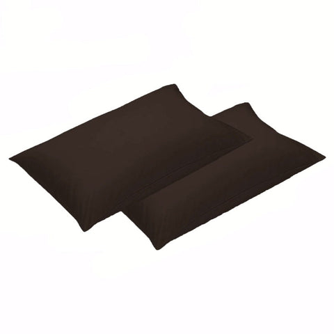 500Tc Pair Of Cotton Pillowcases Chocolate Pillow Cases