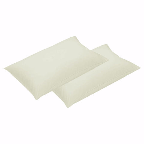500Tc Pair Of Cotton Pillowcases Vanilla Pillow Cases