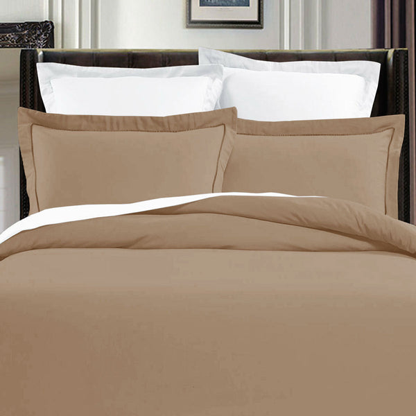 Grand Aterlier Pima Cotton Khaki Quilt Cover Set King Quilt Covers