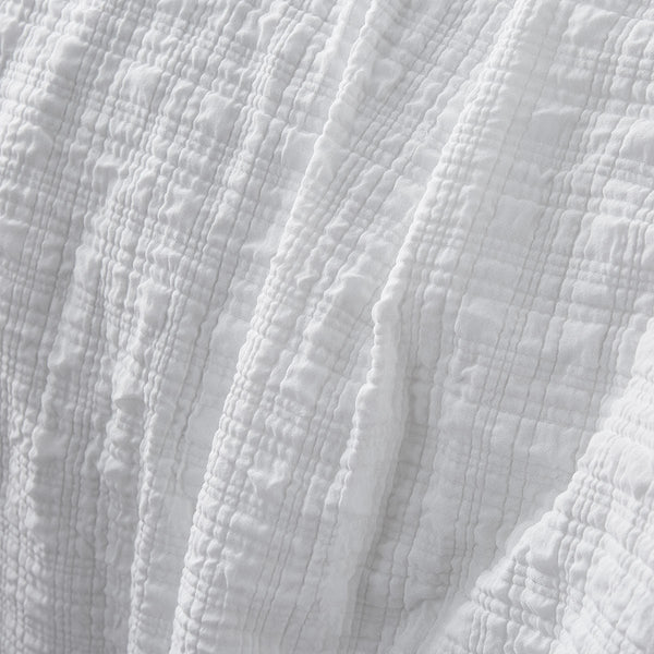 Accessorize Augusta White Ruched Quilt Cover Set For Queen Bed Quilt Covers