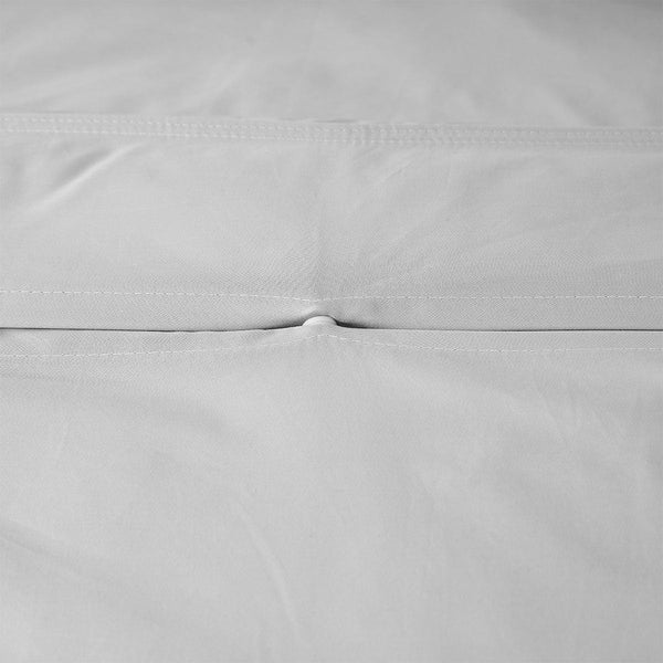 Accessorize Grey 400Tc Bamboo Cotton Double Stitched Quilt Cover Set Super King Quilt Covers