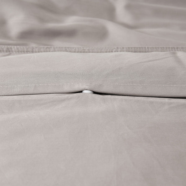 Accessorize Stone 400Tc Bamboo Cotton Double Stitched Quilt Cover Set King Quilt Covers