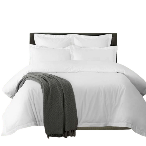 Accessorize White Tailored Hotel Deluxe Cotton Quilt Cover Set King Quilt Covers