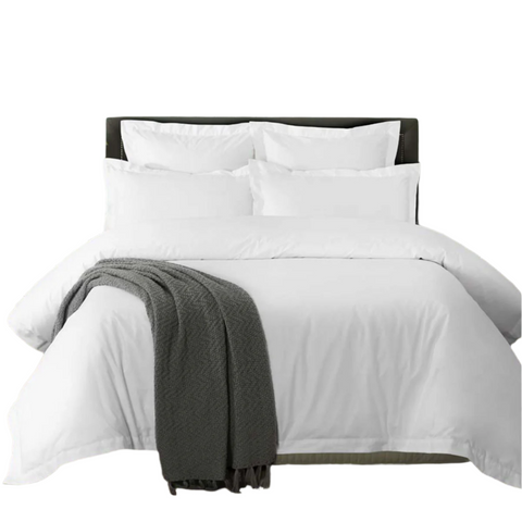 Accessorize White Tailored Hotel Deluxe Cotton Quilt Cover Set Super King Quilt Covers