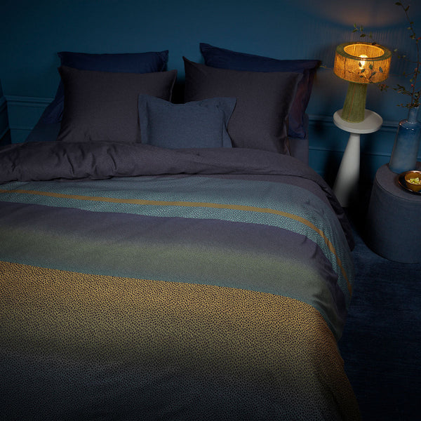 House Lenny Blue Cotton King Quilt Cover Set Quilt Covers