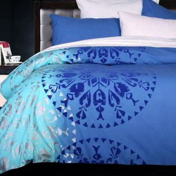Accessorize Navajo Blue Quilt Cover Set Single Quilt Covers
