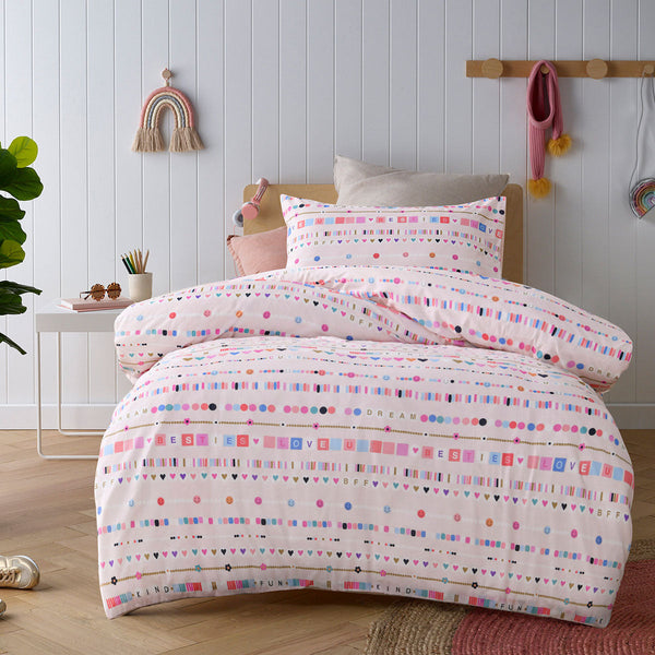 Happy Kids Swifty Washed Quilt Cover Set Single Quilt Covers