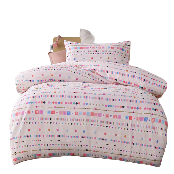 Happy Kids Swifty Washed Quilt Cover Set Single Quilt Covers