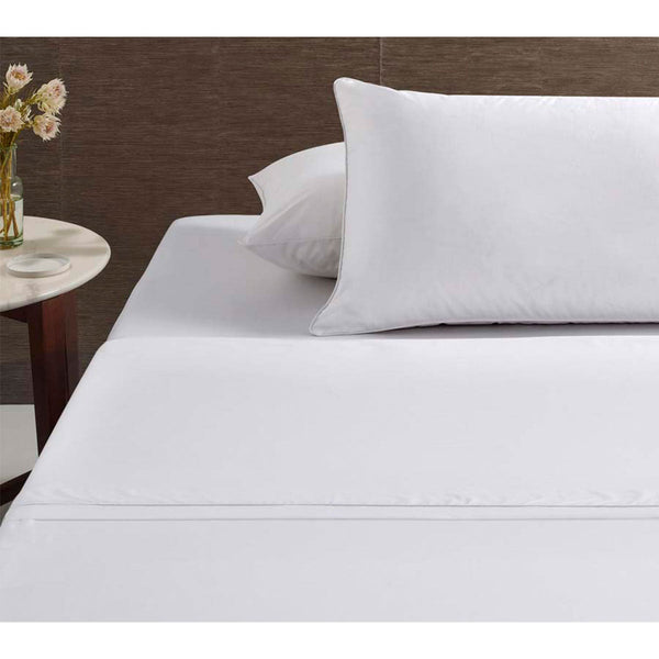 Accessorize White Piped Hotel Deluxe Cotton Sheet Set King Sheets