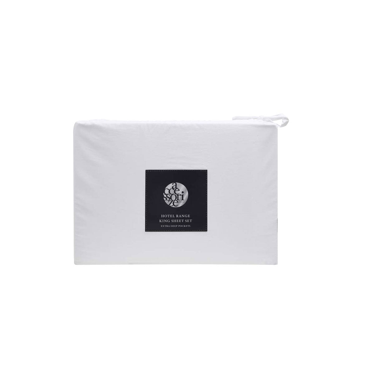 Accessorize White Piped Hotel Deluxe Cotton Sheet Set Super King Sheets