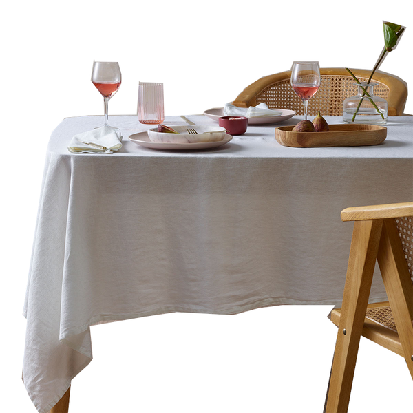 Design Homewares White Washed Linen Cotton Tablecloth Table Cloths