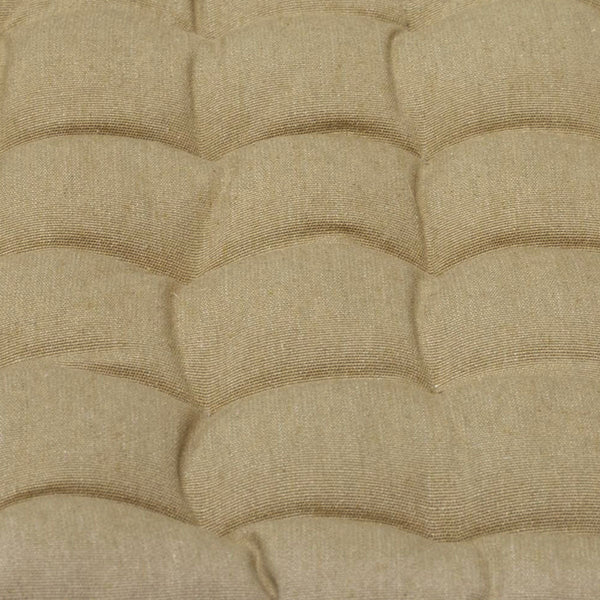 J. Elliott Set Of 2 Outdoor 100% Cotton Chair Pads 40 X Cm Solid Taupe Chairs
