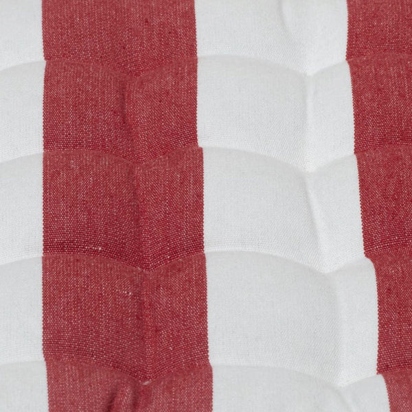 J. Elliott Set Of 2 Outdoor 100% Cotton Chair Pads 40 X Cm Striped Red Chairs