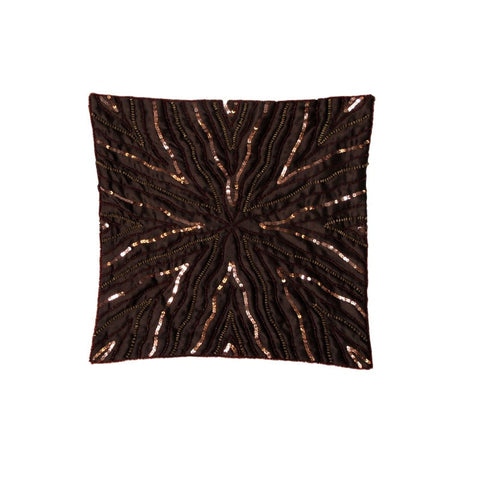 Idc Homewares Sequin Cushion Cover Bella Chocolate Cushion Covers