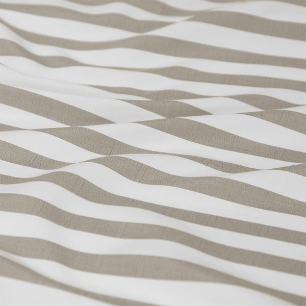 Ardor Frankie Natural Stripe Yarn Dyed Reversible Quilt Cover Set Queen Quilt Covers