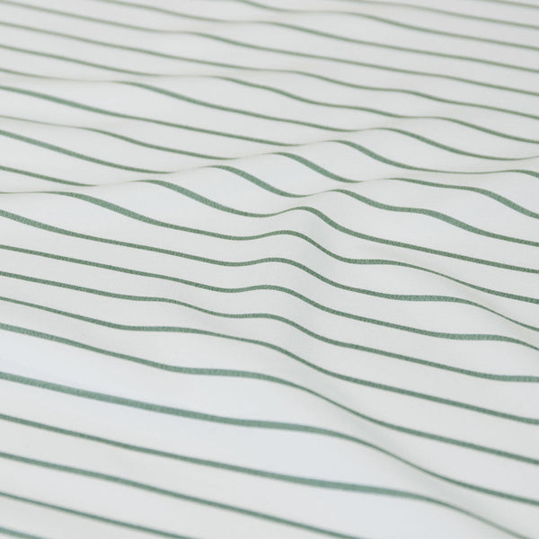 Ardor Frankie Sage Stripe Yarn Dyed Reversible Quilt Cover Set King Quilt Covers