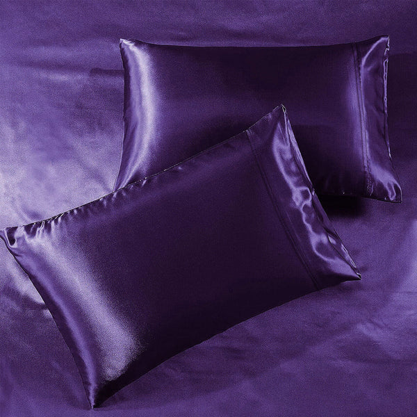 Casablanca Satin Fitted Sheet Combo Set Violet King Sheets