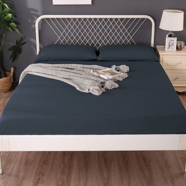 1000Tc Linen Bamboo Fitted Sheet Combo Set Charcoal King Sheets