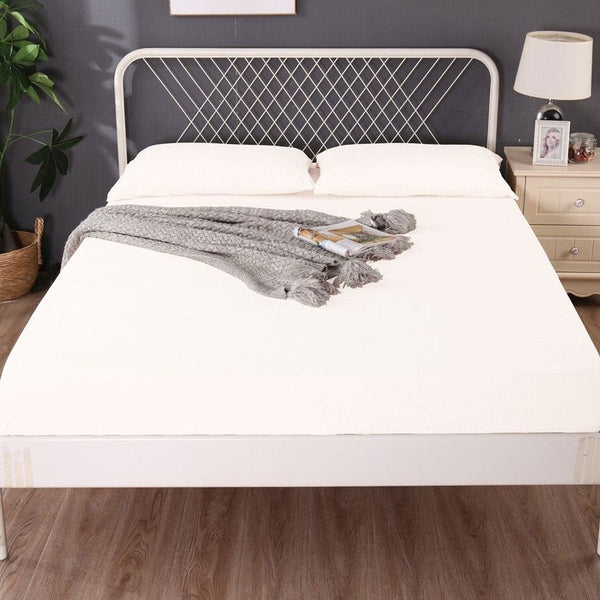 1000Tc Linen Bamboo Fitted Sheet Combo Set White Double Sheets