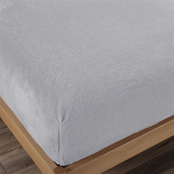 Ramesses Teddy Fleece Fitted Sheet Combo Set Grey King Sheets