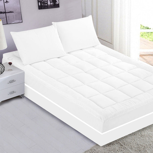 1000Gsm Tencel Mattress Topper King White Single Mattress Toppers & Protectors