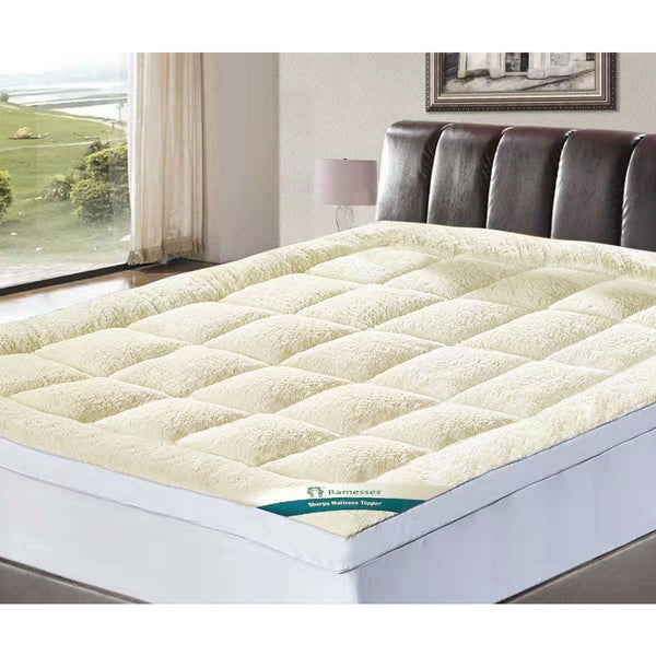 1600Gsm Sherpa Winter Mattress Topper King Single Mattress Toppers & Protectors