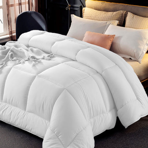 800Gsm White All Season Microfibre Quilt Size Double Quilt Covers