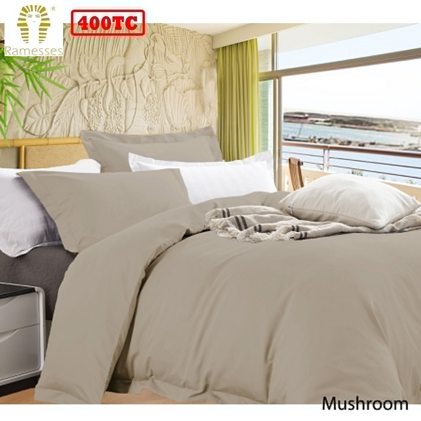 Ramesses Bamboo Cotton Quilt Cover Set Mushroom Queen Quilt Covers