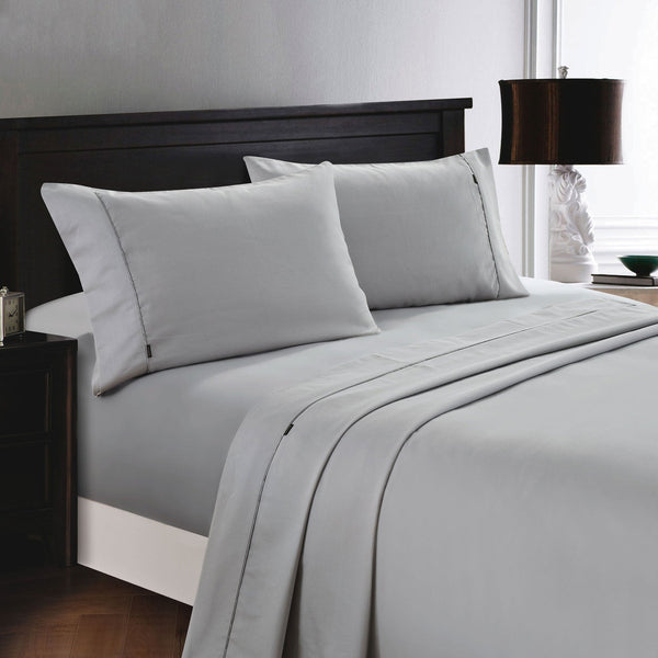 Deluxe Linen 1200Tc Cotton Rich Sheet Set Natural King Single Sheets