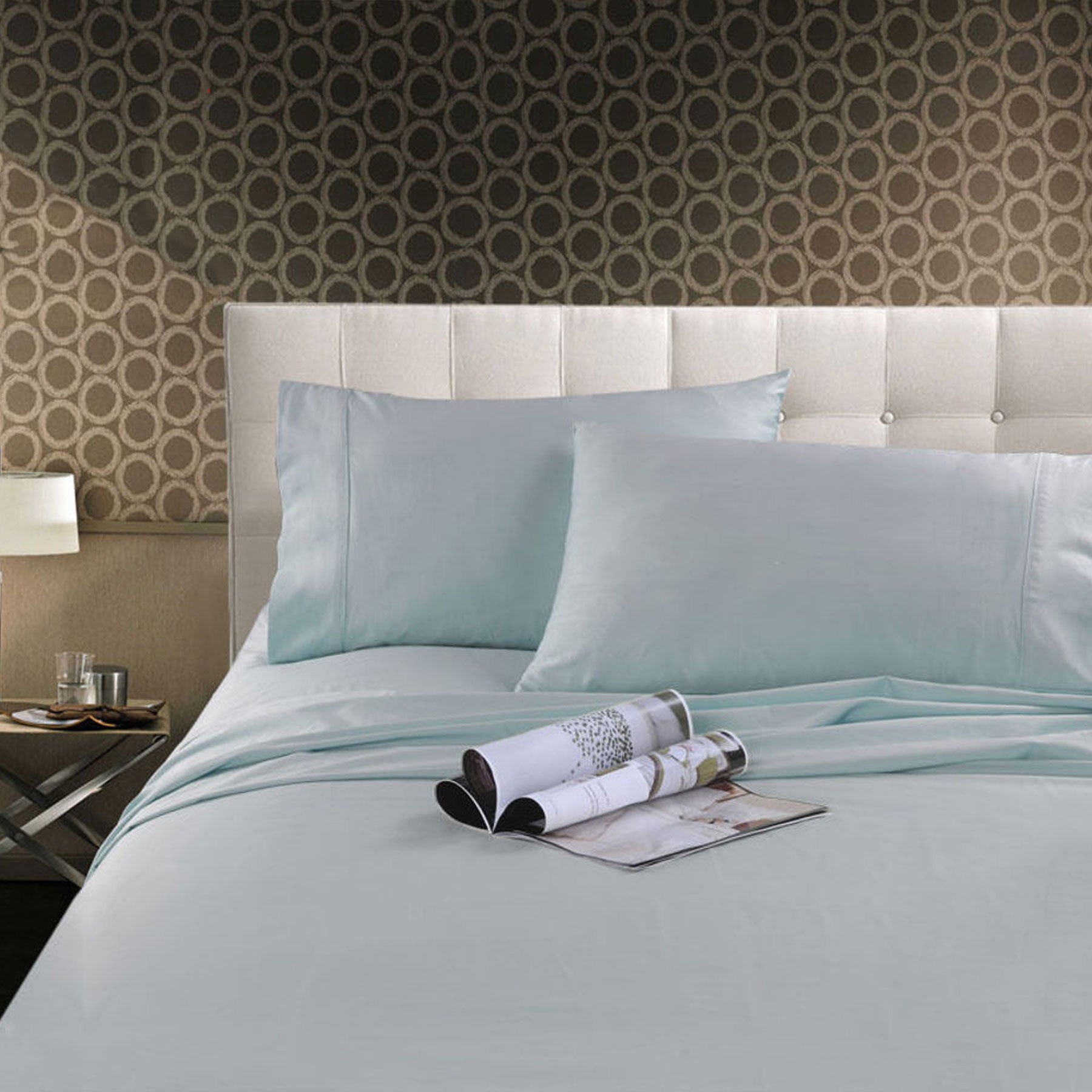 Kingtex 300Tc Cotton Sheet Set Ice Blue Size Sheets