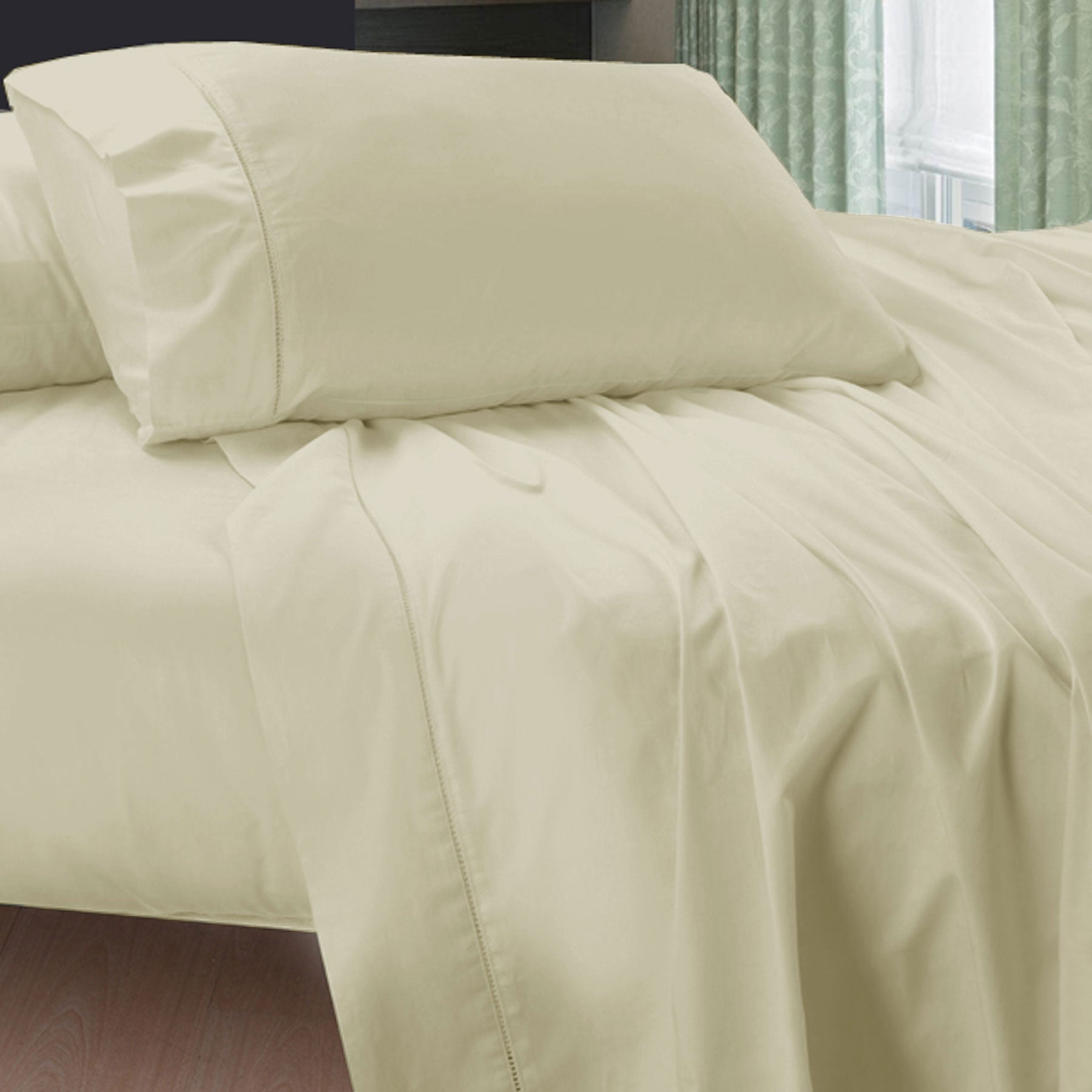 400Tc Egyptian Cotton Super King Sheet Set In Cream Sheets