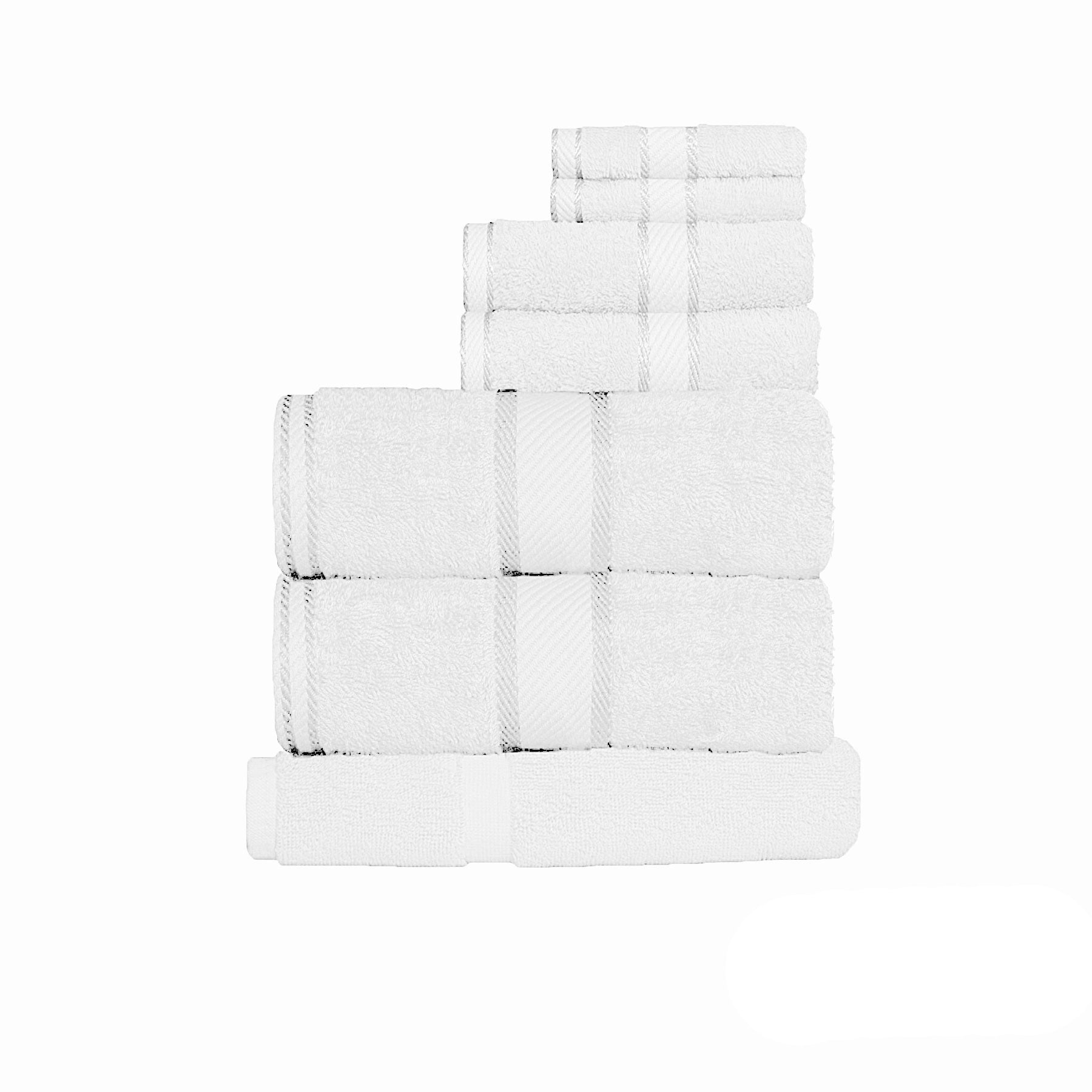 Kingtex 550Gsm Cotton Towel Set White Towels & Flannels