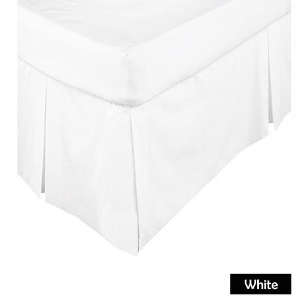 Kingdom Box Pleated Valance White Double Other Bedding