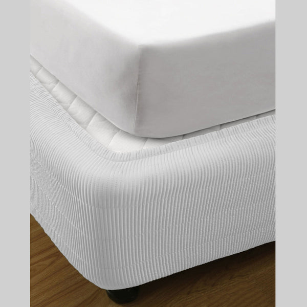 Vertical Quilted Valance Bedding White Size Double Other Bedding