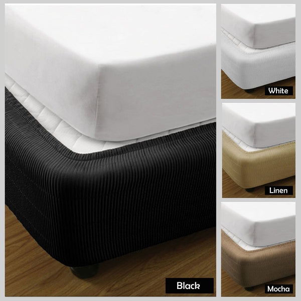 Vertical Quilted Valance Bedding White Size Double Other Bedding